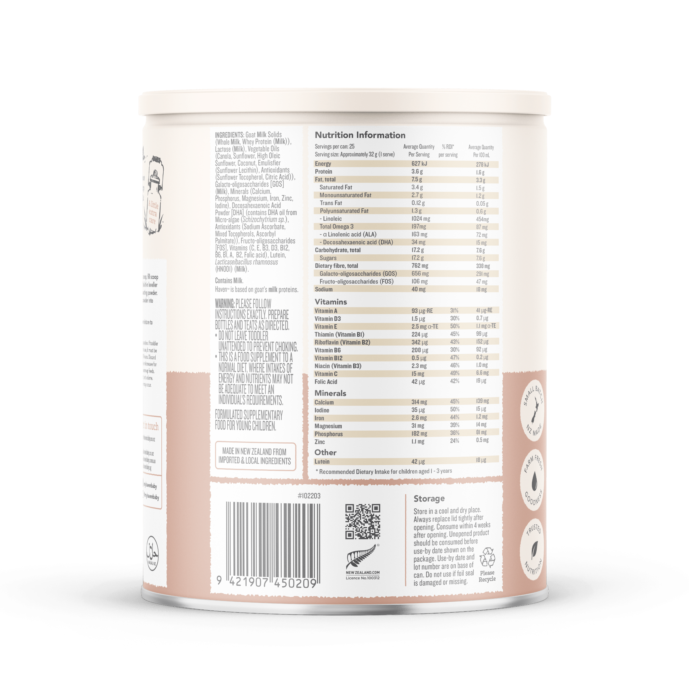 Haven Goat Toddler Milk