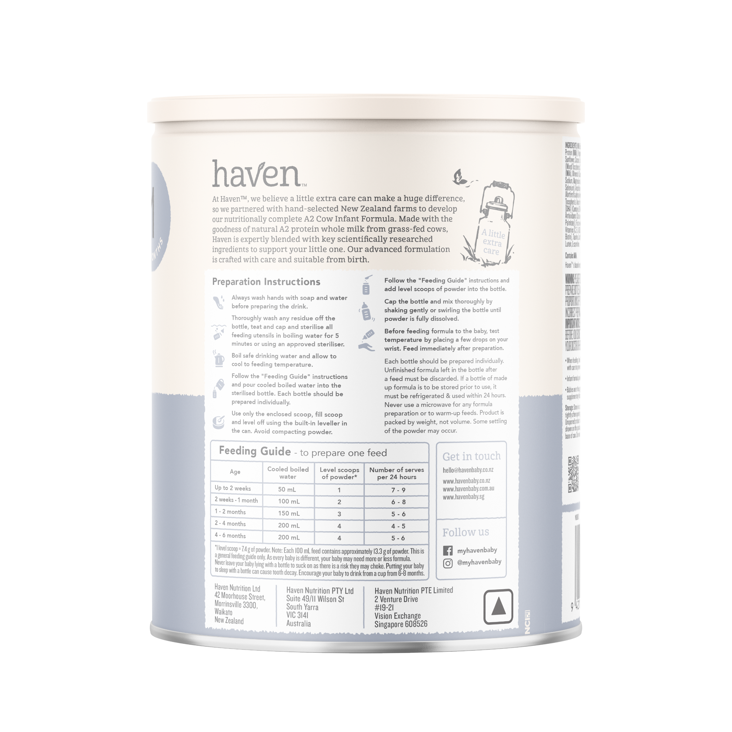 NEW ~ Haven A2 Cow Infant Formula