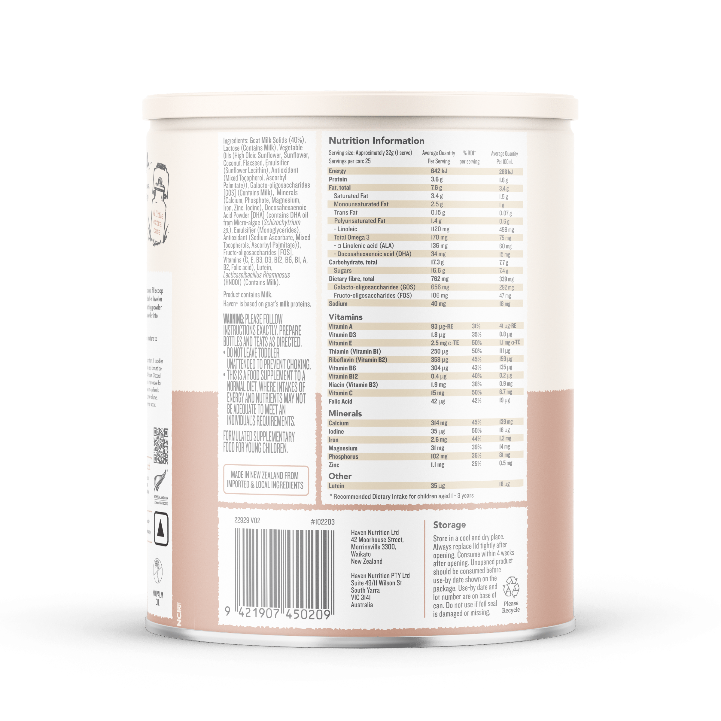 Haven Goat Toddler Milk