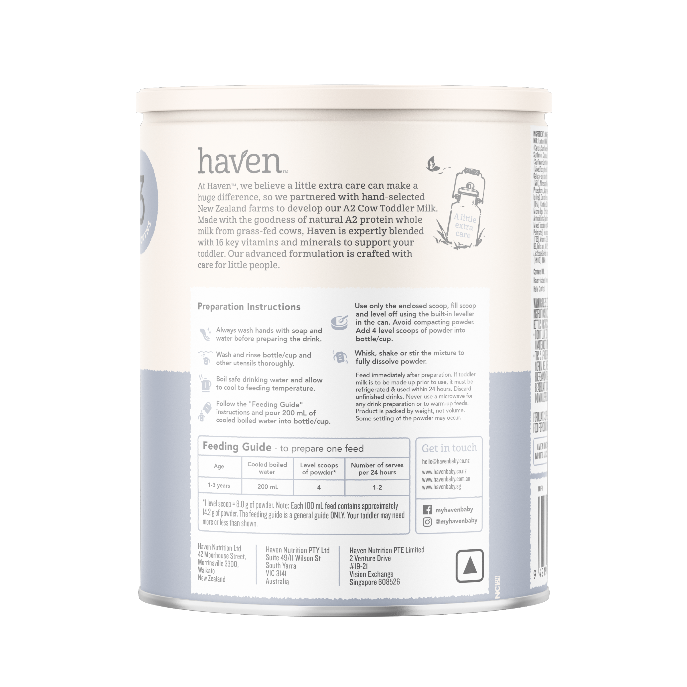 Haven A2 Cow Toddler Milk