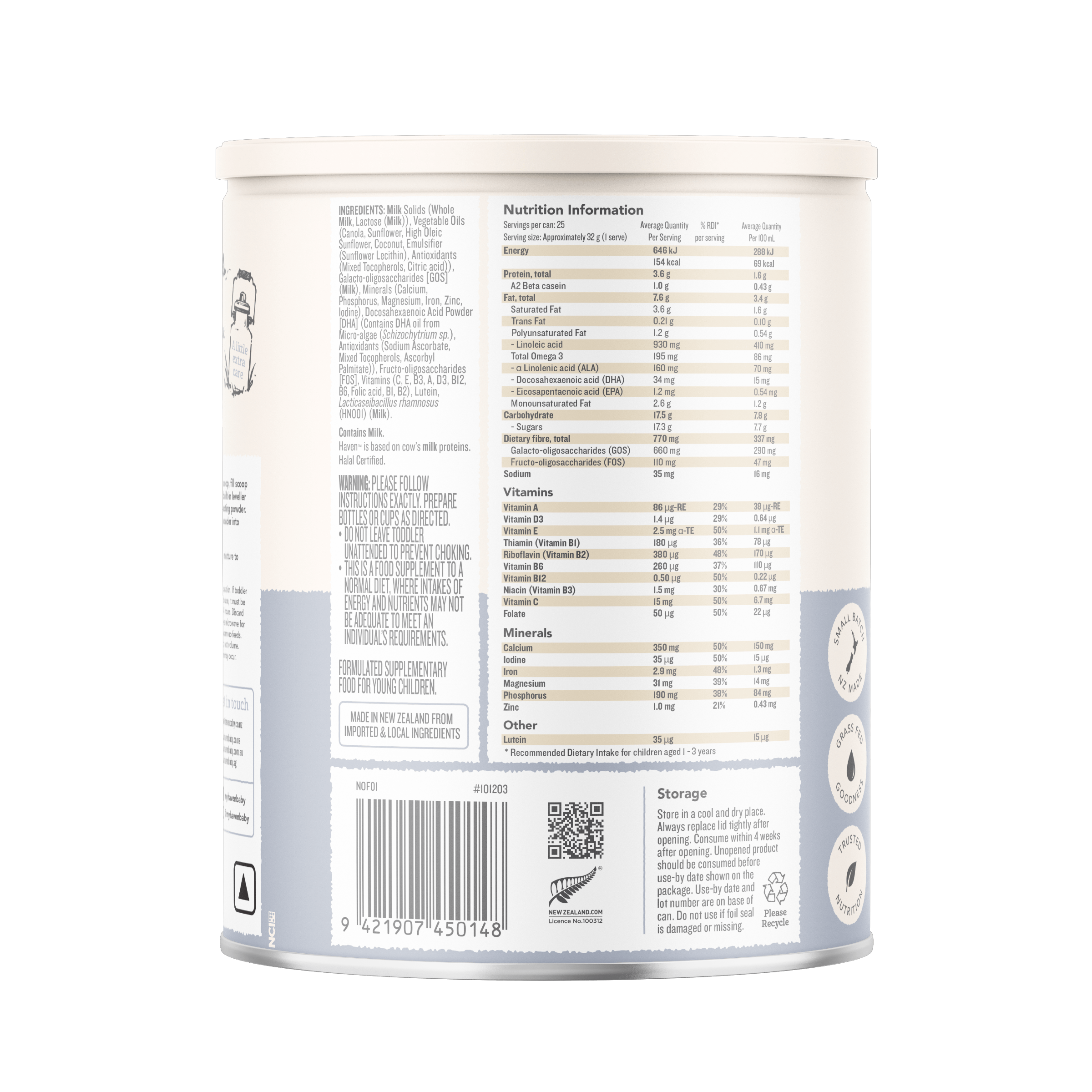 Haven A2 Cow Toddler Milk